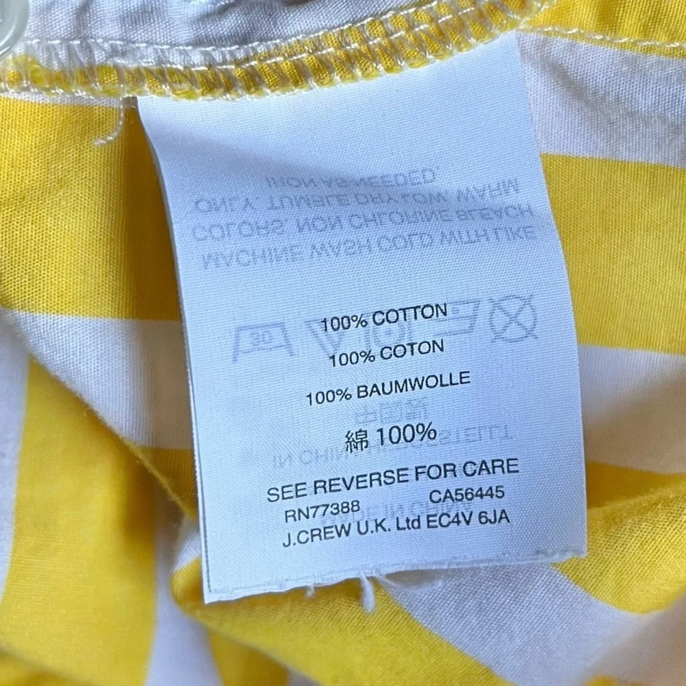 J. Crew Yellow Striped Sleeveless Top